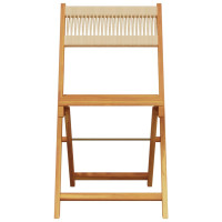 Produktbild för Hopfällbara trädgårdsstolar 6 st beige massivt akaciaträ