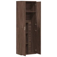 Produktbild för Högskåp brun ek 60x35x180 cm konstruerat trä