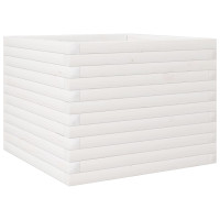 Produktbild för Odlingslåda vit 60x60x45,5 cm massiv furu