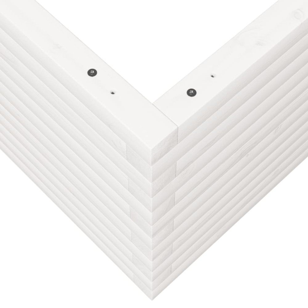 Produktbild för Odlingslåda vit 60x60x45,5 cm massiv furu