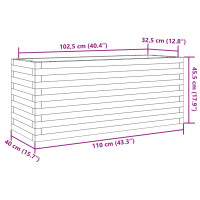 Produktbild för Odlingslåda 110x40x45,5 cm impregnerat furu