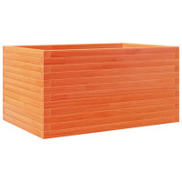 Produktbild för Odlingslåda vaxbrun 90x60x45,5 cm massiv furu