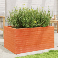 Produktbild för Odlingslåda vaxbrun 90x60x45,5 cm massiv furu