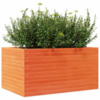 Produktbild för Odlingslåda vaxbrun 90x60x45,5 cm massiv furu