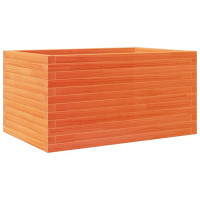Produktbild för Odlingslåda vaxbrun 90x60x45,5 cm massiv furu
