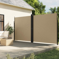 Produktbild för Infällbar sidomarkis beige 200x1000 cm