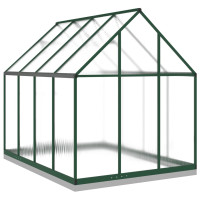 Produktbild för Växthus med ram grön 224x169x202 cm aluminium