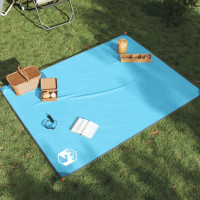 Produktbild för Picknickfilt med markpinnar blå 205x155 cm