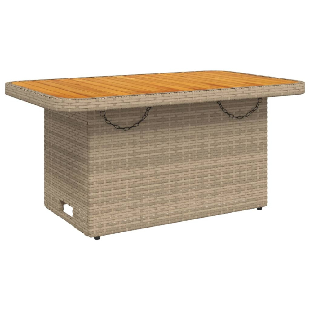 Produktbild för Soffgrupp för trädgården med dynor 4 delar beige konstrotting