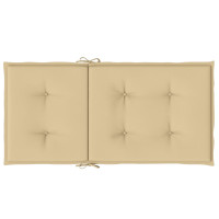 Produktbild för Stolsdynor lågt ryggstöd 2 st melerad beige 100x50x4 cm tyg