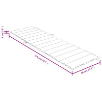 Produktbild för Solsängsdyna melerad gräddvit 200x60x4 cm tyg