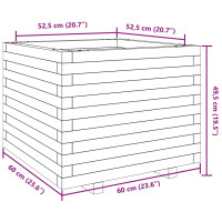 Produktbild för Odlingslåda 60x60x49,5 cm massivt furuträ