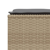 Produktbild för Soffgrupp för trädgården med dynor 5 delar beige konstrotting