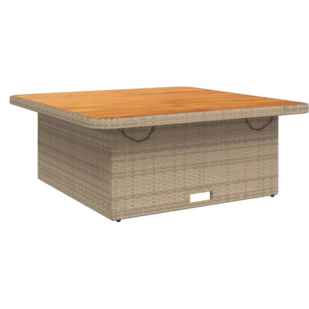 Produktbild för Soffgrupp för trädgården med dynor 4 delar beige konstrotting