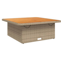 Produktbild för Soffgrupp för trädgården med dynor 4 delar beige konstrotting