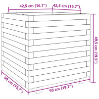 Produktbild för Odlingslåda 50x50x49,5 cm massivt douglasträ