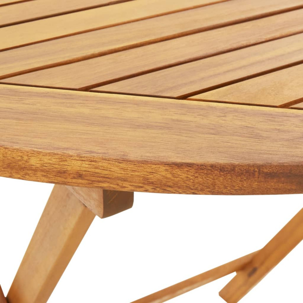 Produktbild för Matgrupp för trädgården 5delar svart polypropen och massivt trä