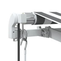 Produktbild för Markis automatiskt infällbar med LEDs antracit&vit 400x350 cm