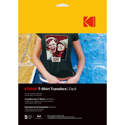 KODAK T-Shirt Transfers Dark A4 x5pcs