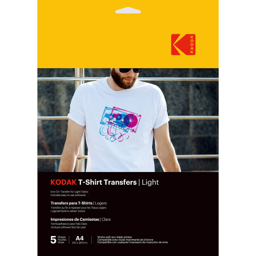 KODAK T-Shirt Transfers Light A4 x5pcs