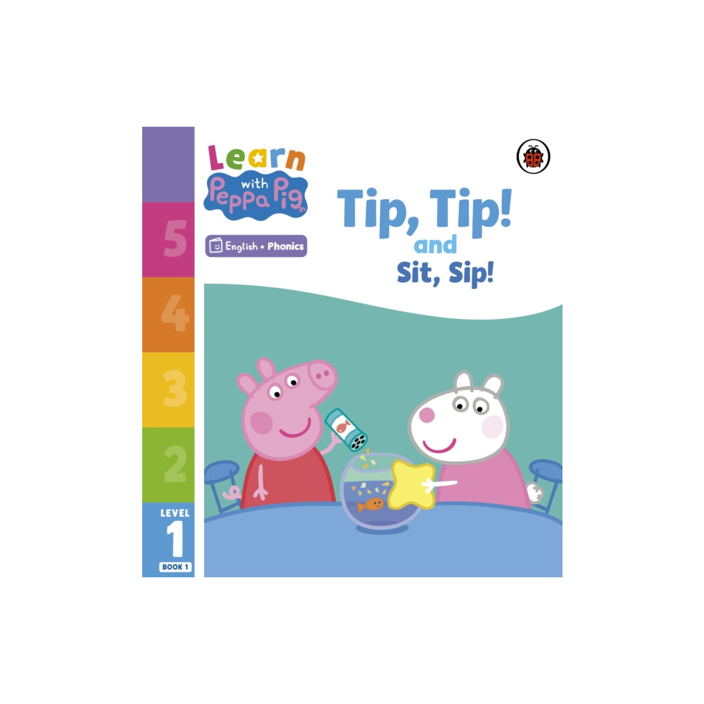 Produktbild för Learn with Peppa Phonics Level 1 Book 1 – Tip Tip and Sit Sip (Phonics Reader) (häftad, eng)