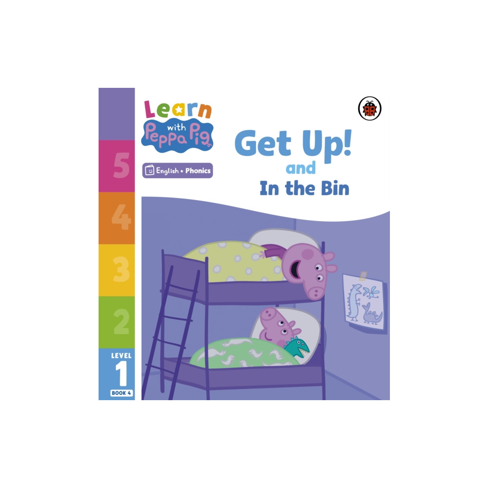 Produktbild för Learn with Peppa Phonics Level 1 Book 4 – Get Up! and In the Bin (Phonics Reader) (häftad, eng)