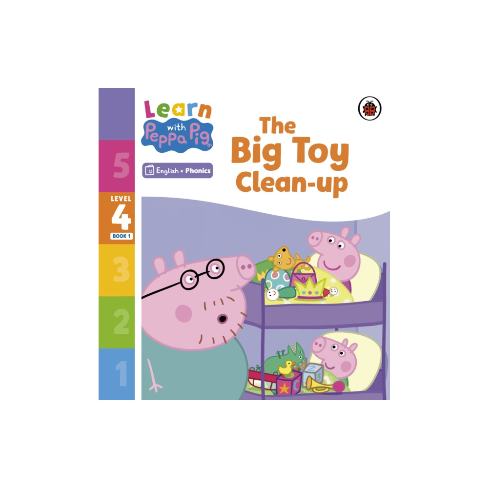 Produktbild för Learn with Peppa Phonics Level 4 Book 1 – The Big Toy Clean-up (Phonics Reader) (häftad, eng)