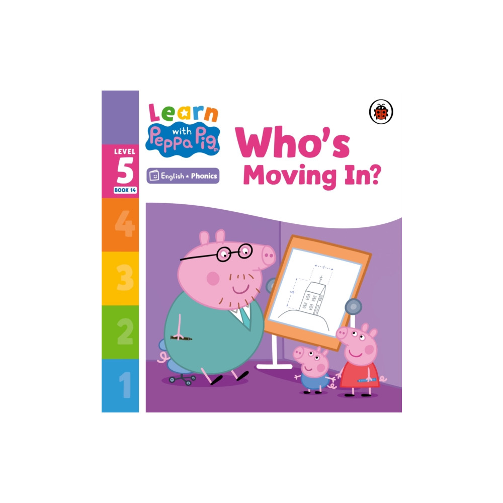 Produktbild för Learn with Peppa Phonics Level 5 Book 14 – Who's Moving In? (Phonics Reader) (häftad, eng)