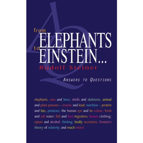 Rudolf Steiner Press From Elephants to Einstein (häftad, eng)