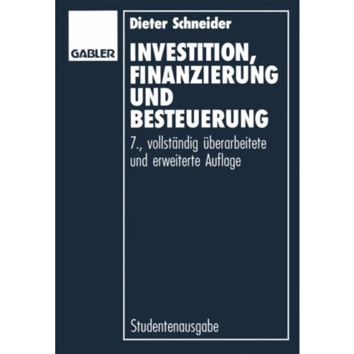 Gabler Investition, Finanzierung und Besteuerung (häftad, ger)