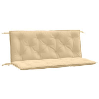 Produktbild för Bänkdyna 2 st melerad beige 120x50x7 cm tyg