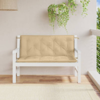 Produktbild för Bänkdyna 2 st melerad beige 120x50x7 cm tyg