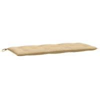 Produktbild för Bänkdyna 2 st melerad beige 120x50x7 cm tyg