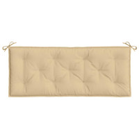 Produktbild för Bänkdyna 2 st melerad beige 120x50x7 cm tyg