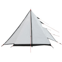 Produktbild för Campingtält 6 personer vit mörkläggningstyg vattentätt