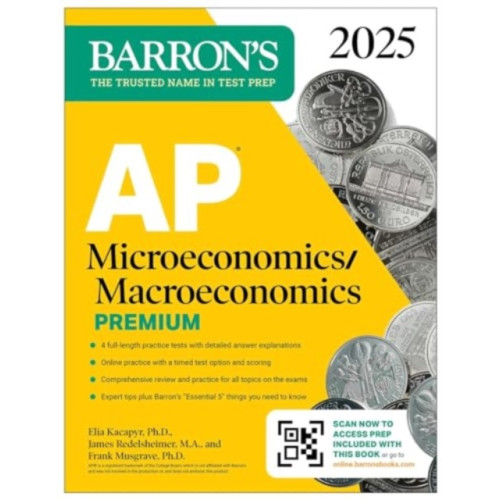 Kaplan Publishing AP Microeconomics/Macroeconomics Premium, 2025: Prep Book with 4 Practice Tests + Comprehensive Review + Online Practice (häftad, eng)