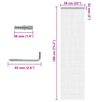 Produktbild för Myggdraperi för dörr 56x186 cm aluminium