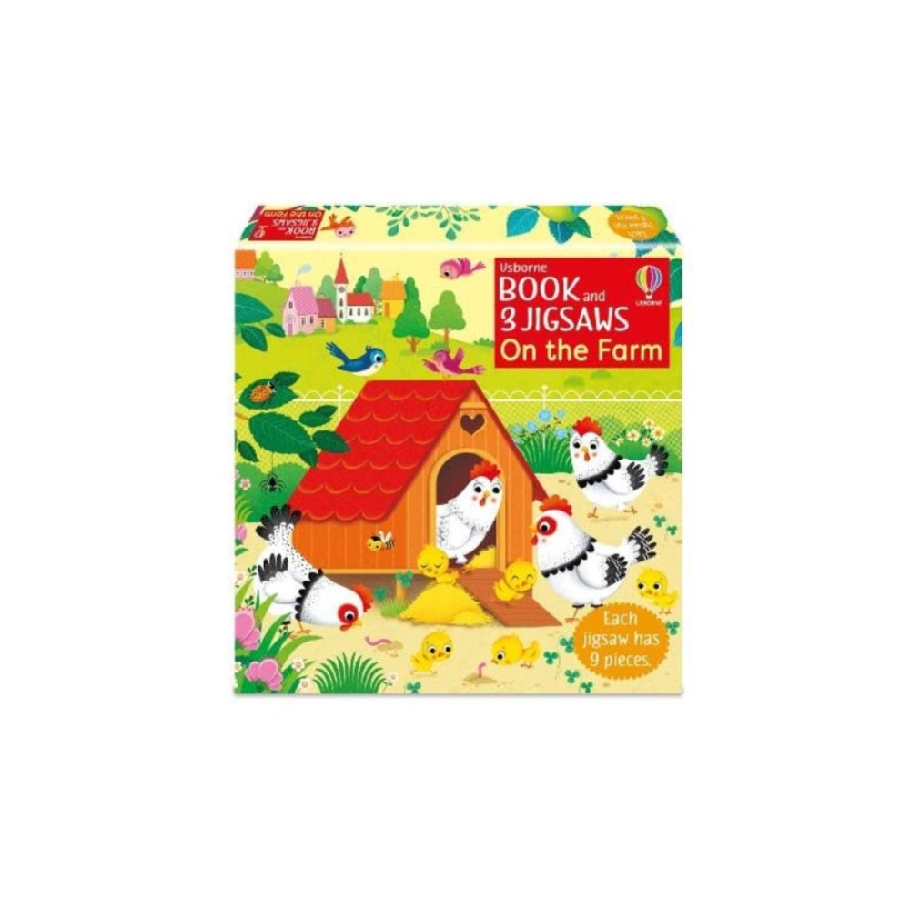 Produktbild för Usborne Book and 3 Jigsaws: On the Farm (häftad, eng)