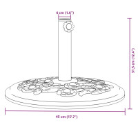 Produktbild för Parasollfot för Ø38 / 48 mm stolpar 12 kg rund