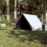 Produktbild för Campingtält A-ram 2 personer vit mörkläggningstyg vattentätt