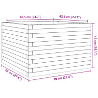 Produktbild för Odlingslåda 70x70x46 cm impregnerat furu