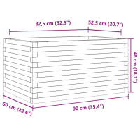 Produktbild för Odlingslåda 90x60x46 cm impregnerat furu