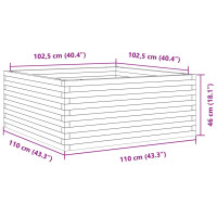 Produktbild för Odlingslåda 110x110x46 cm impregnerat furu