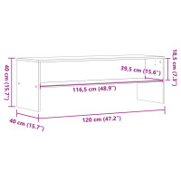 Produktbild för Tv-bänk grå sonoma 120x40x40 cm konstruerat trä