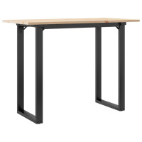 Produktbild för Matbord O-ram 100x50x75 cm massiv furu och stål