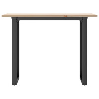 Produktbild för Matbord O-ram 100x50x75 cm massiv furu och stål