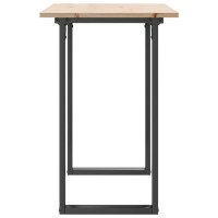 Produktbild för Matbord O-ram 100x50x75 cm massiv furu och stål