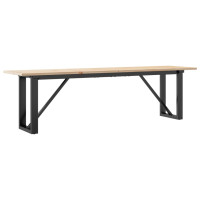 Produktbild för Soffbord O-ram 160x40x45 cm massiv furu och stål