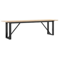 Produktbild för Soffbord O-ram 160x40x45 cm massiv furu och stål