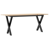 Produktbild för Soffbord X-ram 110x40x45 cm massiv furu och stål